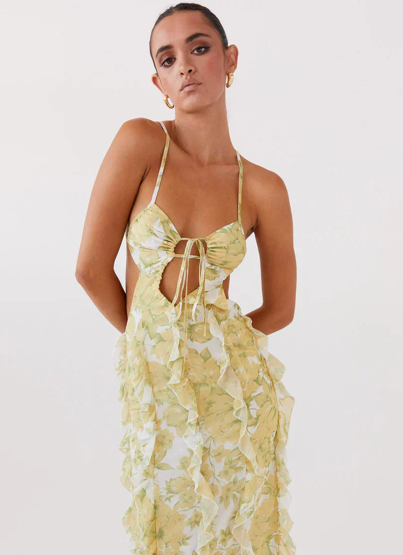 Katie Ruffle Maxi Dress